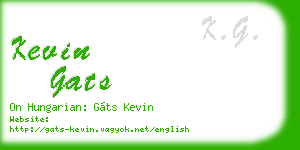 kevin gats business card